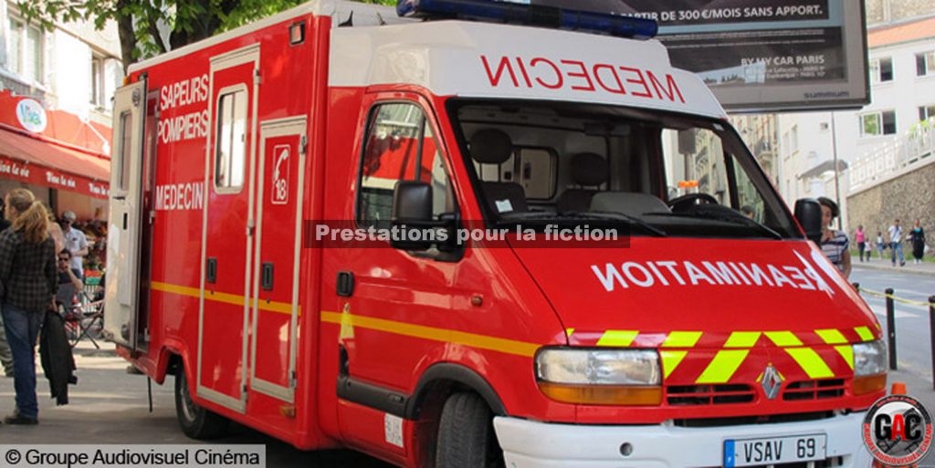 Sapeurs pompiers premiers secours pour la fiction - Groupe Audiovisuel Cinéma